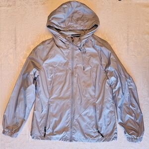 Nautica Light Blue Hooded Fleece Lined Windbreaker Jacket, NWT, Medium